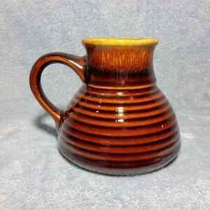 Vintage Brown Honeycomb Wide Bottom No Tip Coffee Mug No Spill Skid Auto Travel